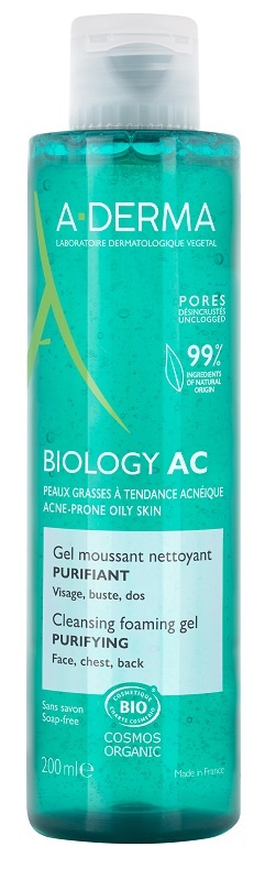 Aderma biology ac gel detergente schiumogeno purificante