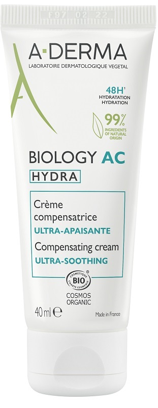 Aderma biology ac hydra crema compensatrice ultra lenitiva 40 ml