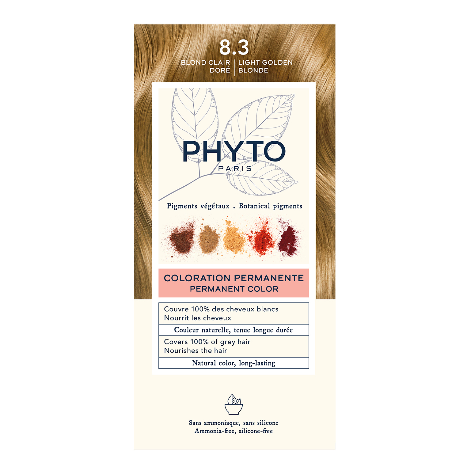 Color kit 8,3 biondo chiaro dorato 1 latte 50 ml + 1 crema 50 ml + 1 maschera 12 ml