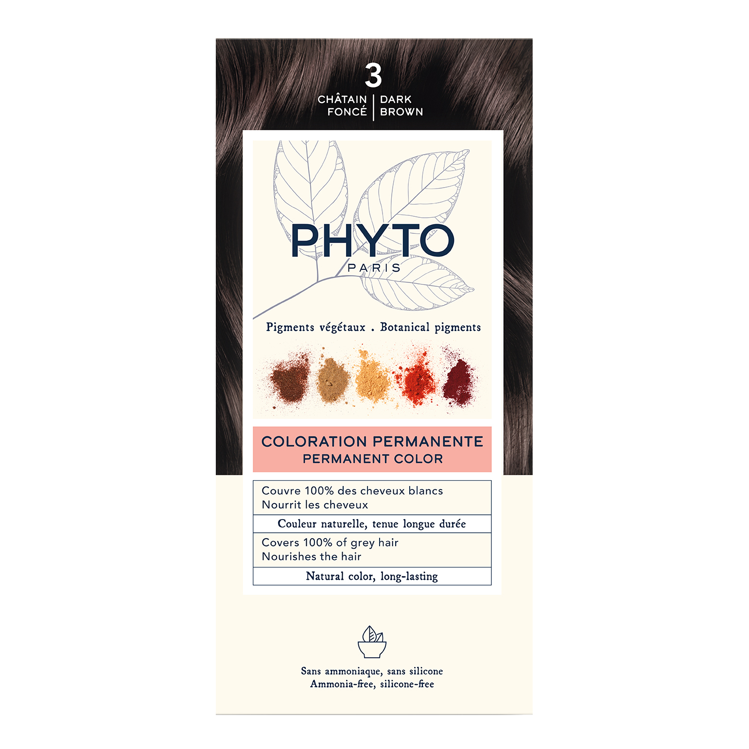 Color kit 3 castano scuro 1 latte 50 ml + 1 crema 50 ml + 1 maschera 12 ml