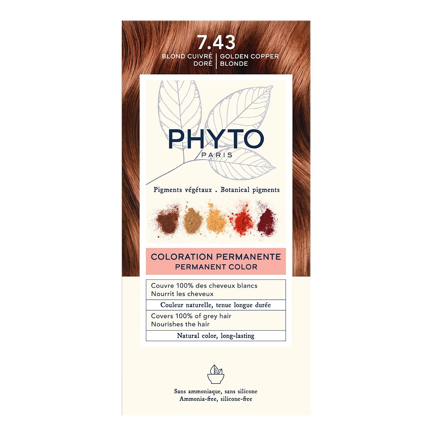 Color kit 7,43 biondo ramato dorato 1 latte 50 ml + 1 crema 50 ml + 1 maschera 12 ml