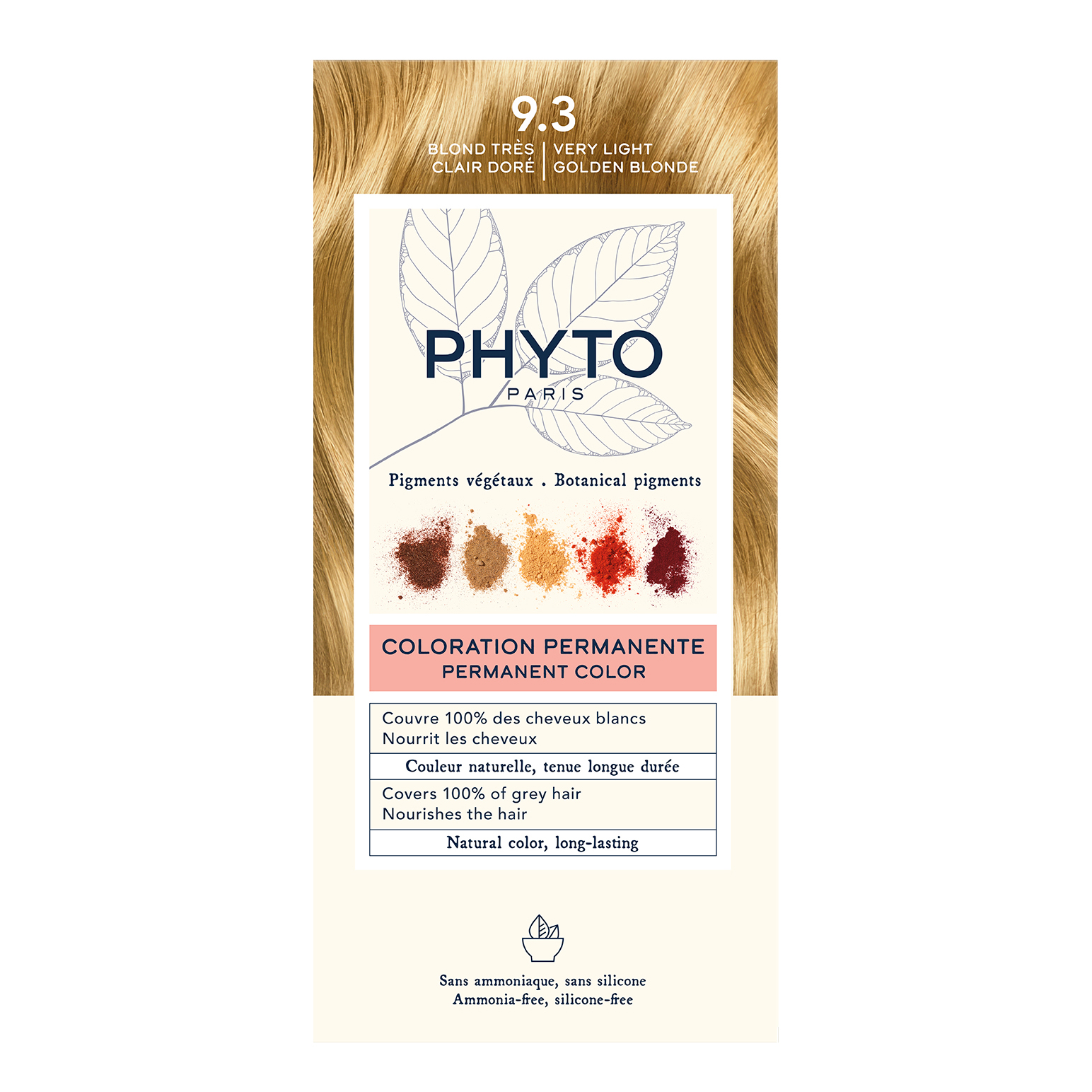 Color kit 9,3 biondo chiarissimo dorato 1 latte 50 ml + 1 crema 50 ml + 1 maschera 12 ml