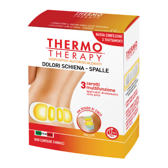 Thermotherapy cerotto autoriscaldante dolore schiena/spalle 3 pezzi