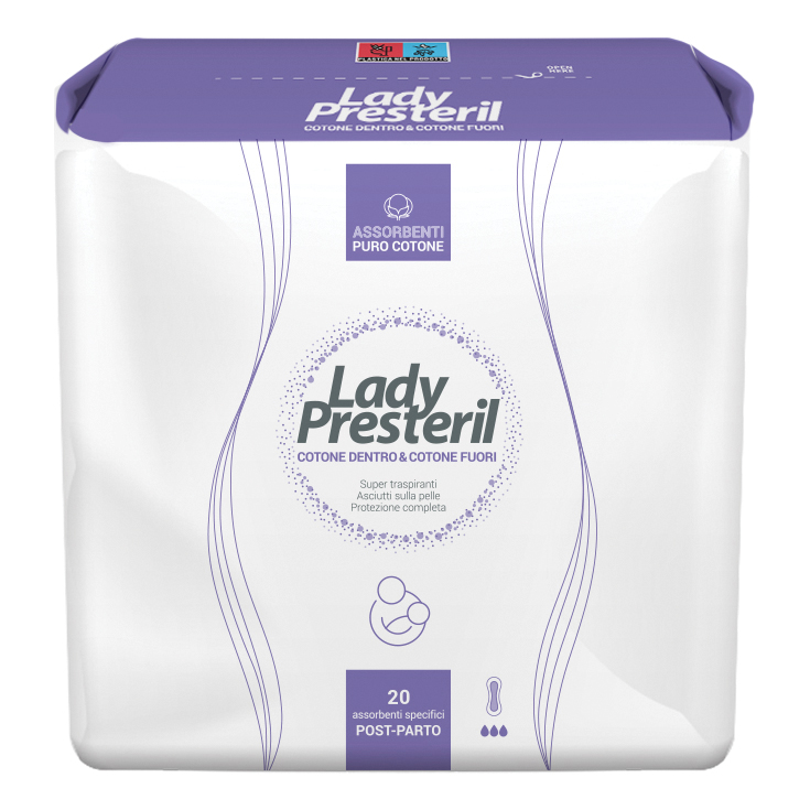 Lady presteril assorbente post parto 20 pezzi