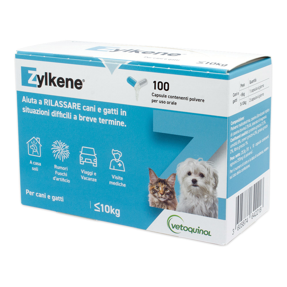 Zylkene cani e gatti fino a 10kg 100 capsule 75mg