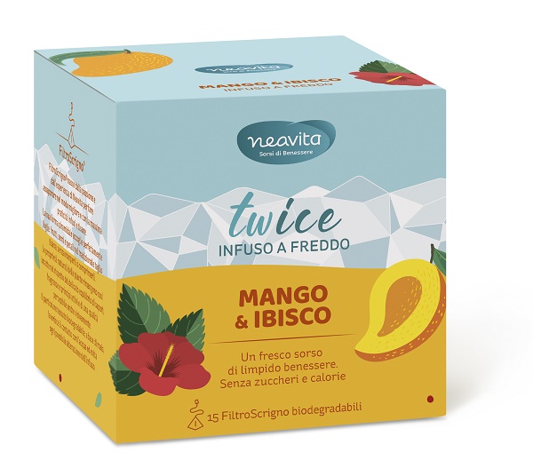 Neavita twice infuso mango e ibisco filtroscrigno 15 filtri