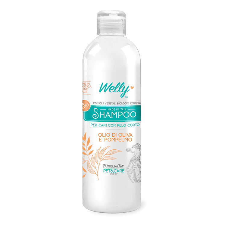 Welly shampoo 250 ml olio di oliva e pompelmo cani pelo corto
