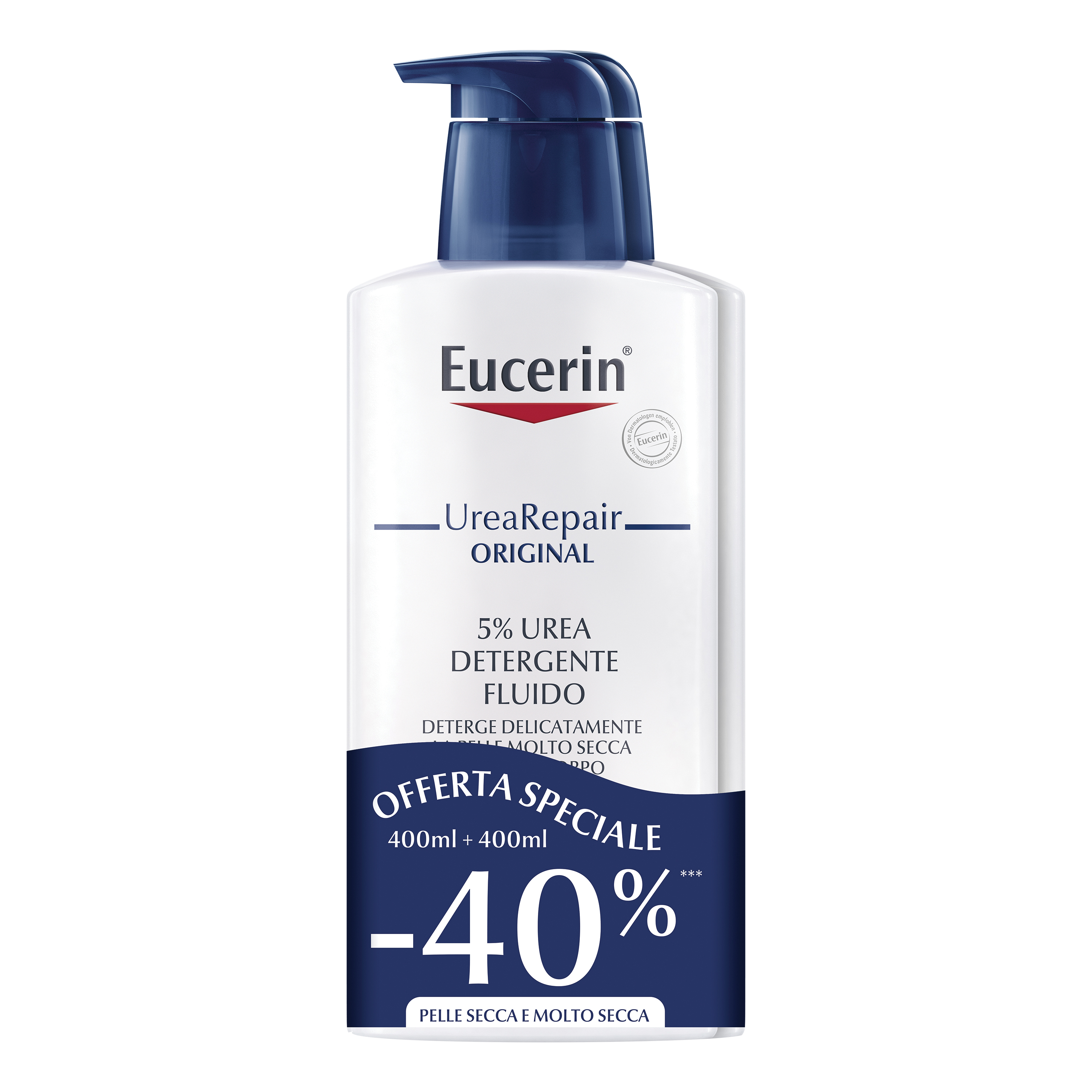 Eucerin bipaco urea 5% detergente 400 ml + 400 ml
