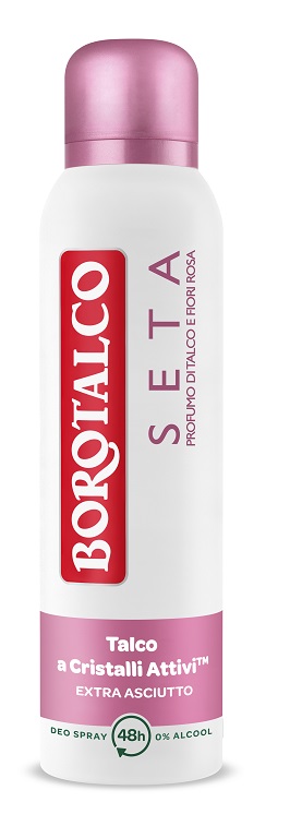BOROTALCO - Seta - Profumo di Talco e Fiori Rosa - Deodorante 150 ml Spray