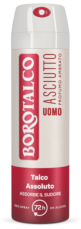 Borotalco - Asciutto - Profumo Ambrato Uomo - Deodorante 150 Ml Spray