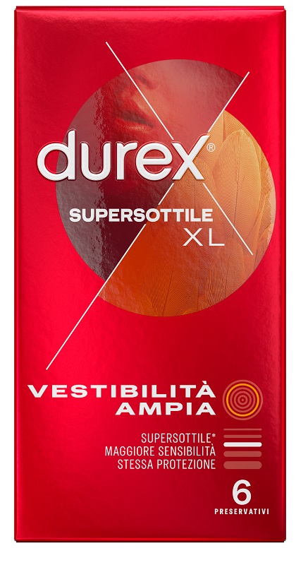 Profilattico durex supersottile xl 6 pezzi