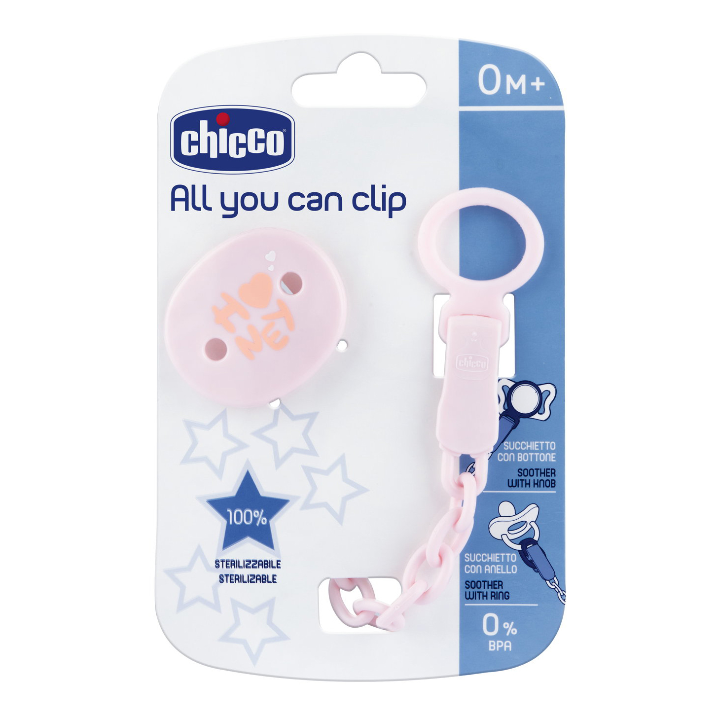 Chicco clip universale rosa Chicco clip universale rosa