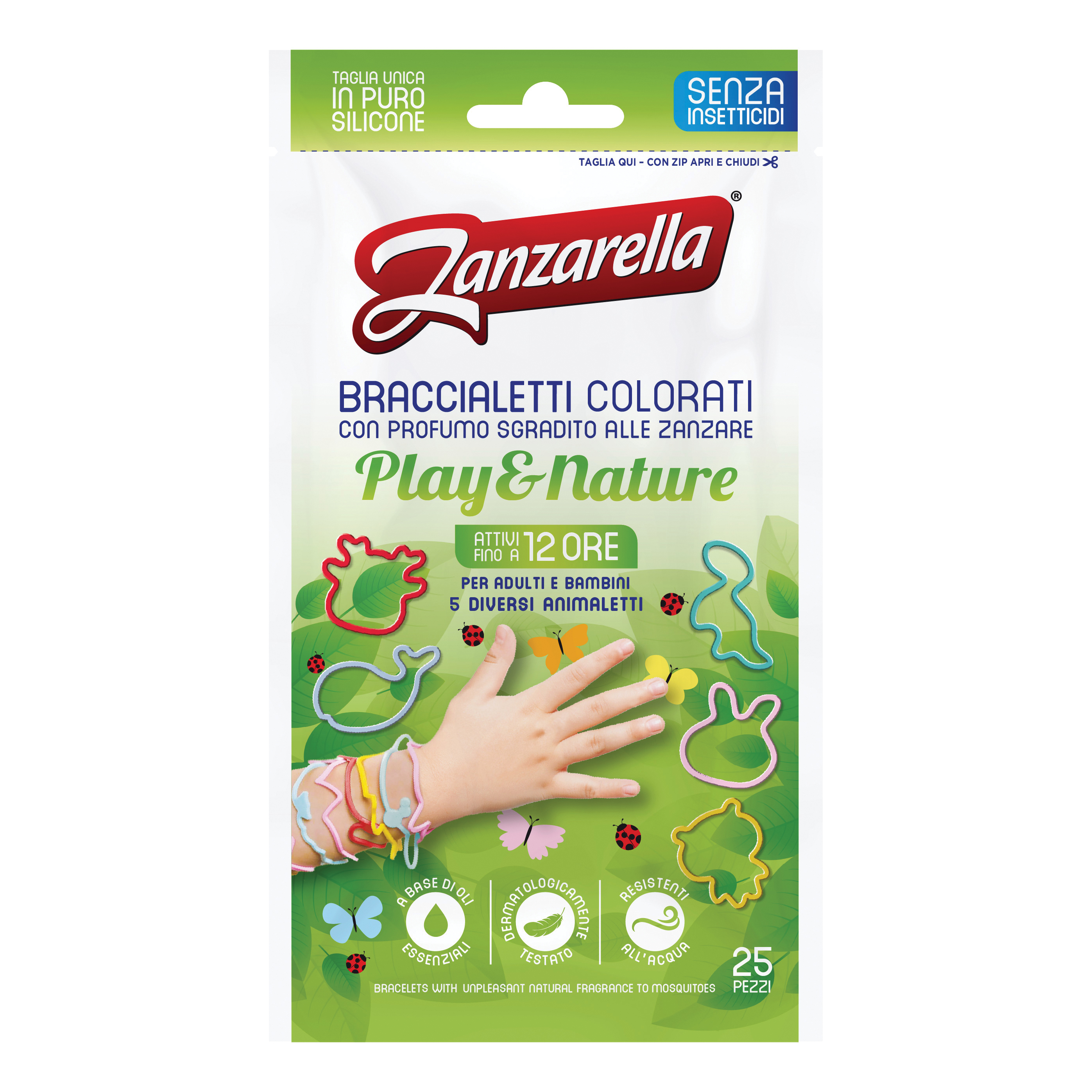 Zanzarella braccialetti paly&amp;nature 25 pezzi