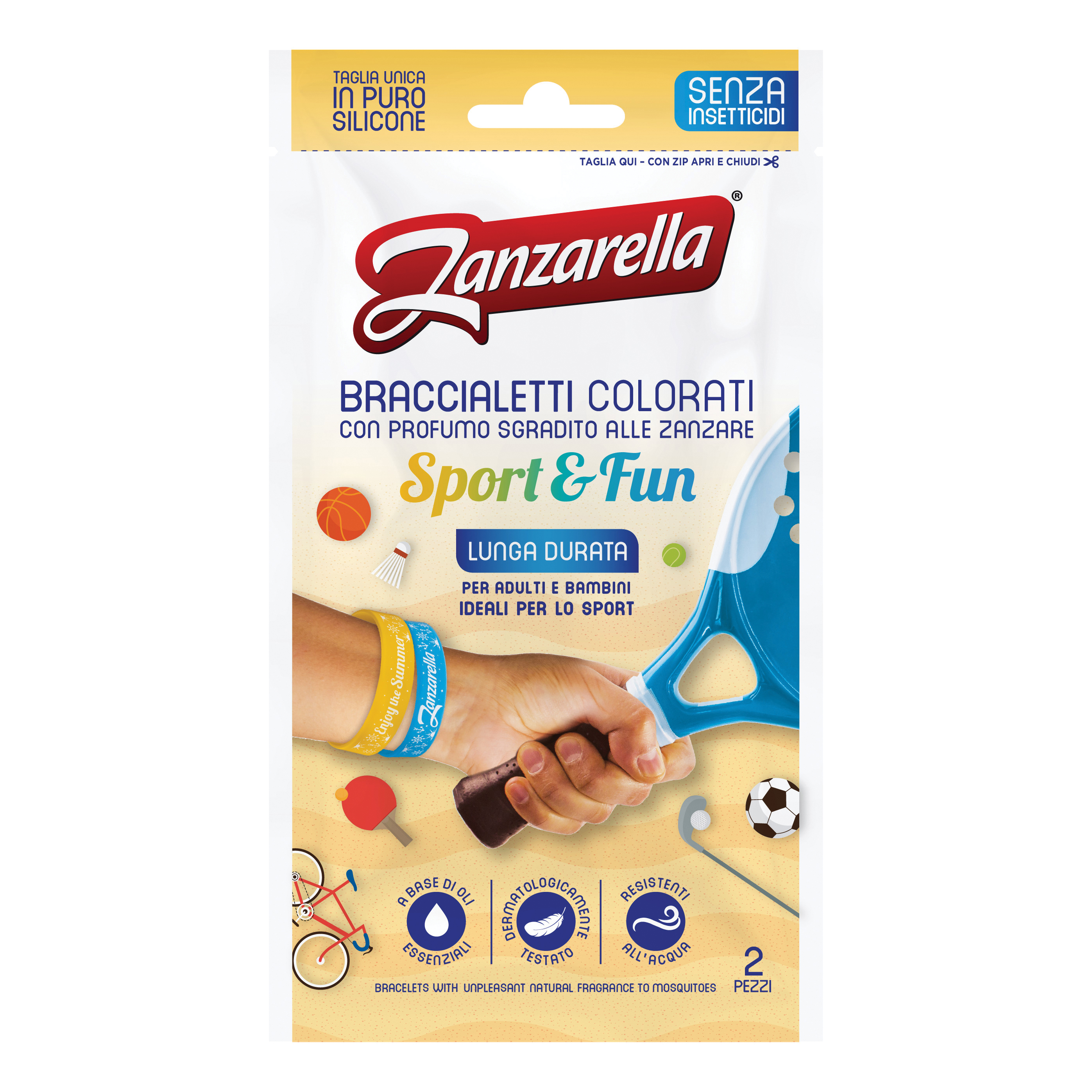 Zanzarella braccialetti sport&amp;fun 2 pezzi