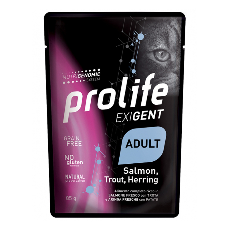 Prolife cat exigent adult salmon/trout &amp; herring 85 g