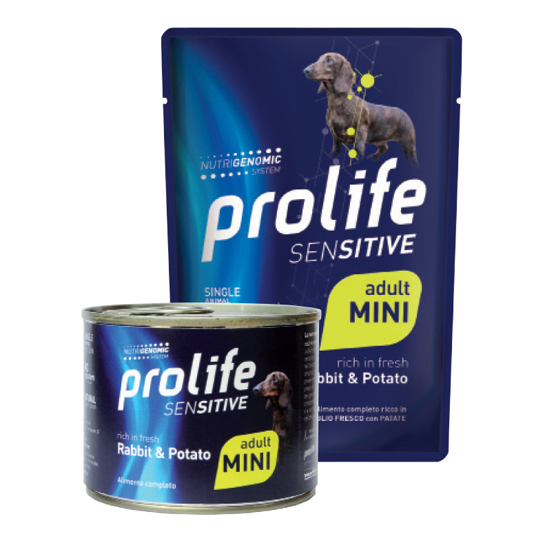 Prolife Cane Sensitive Adulto Mini Coniglio &amp; Patate Busta 100 Gr