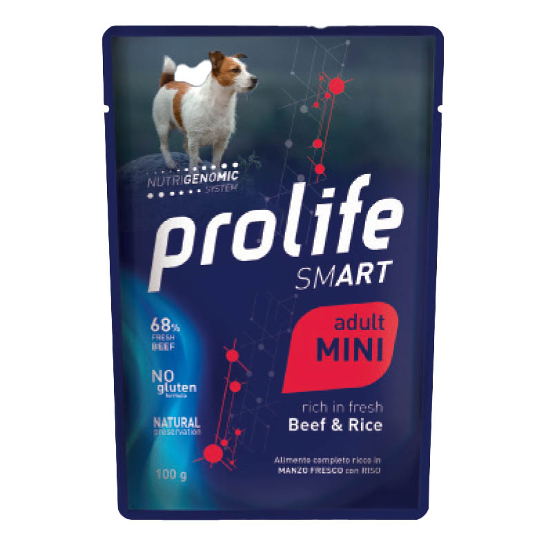 Prolife Cane Smart Adulto Mini Manzo &amp; Riso Busta 100 Gr