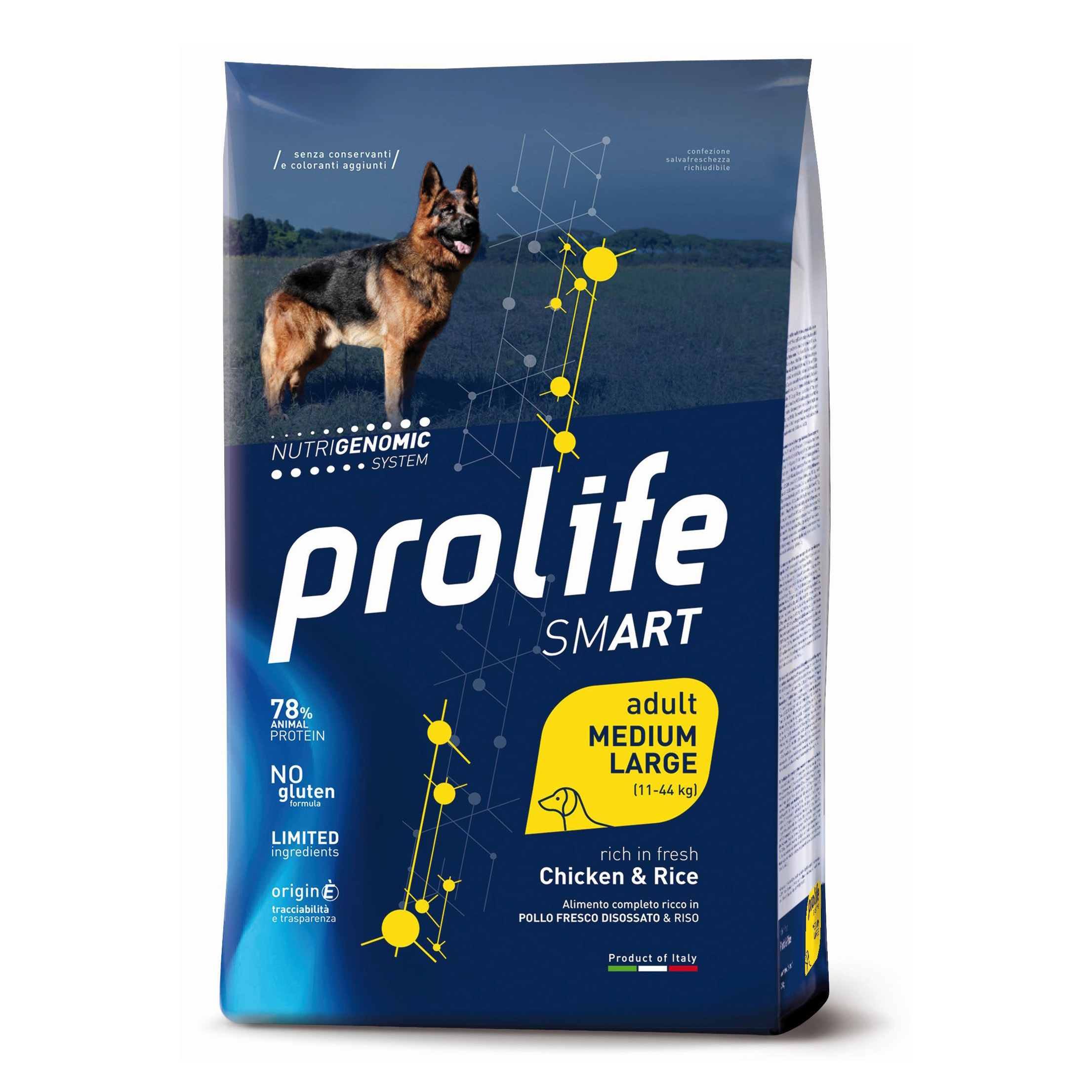 Prolife Cane Smart Adulto Medium&amp;Large Pollo &amp; Riso 12 Kg