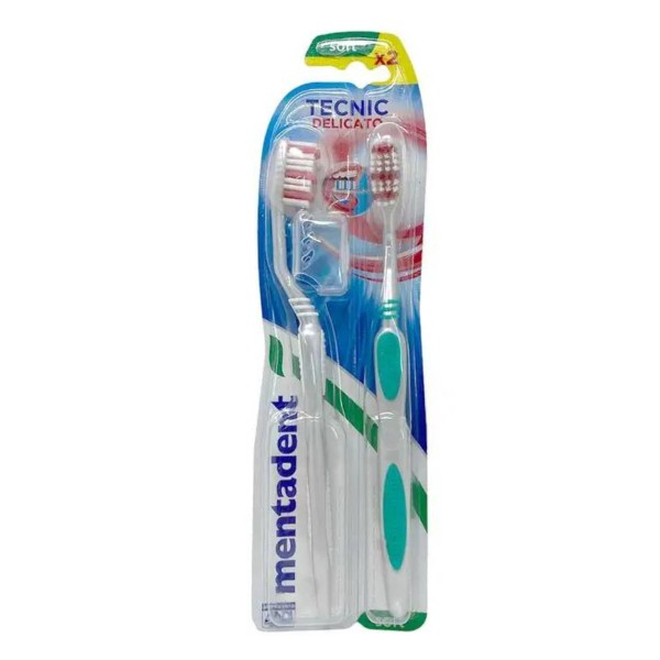 Mentadent spazzolino tecnic soft 2 pezzi
