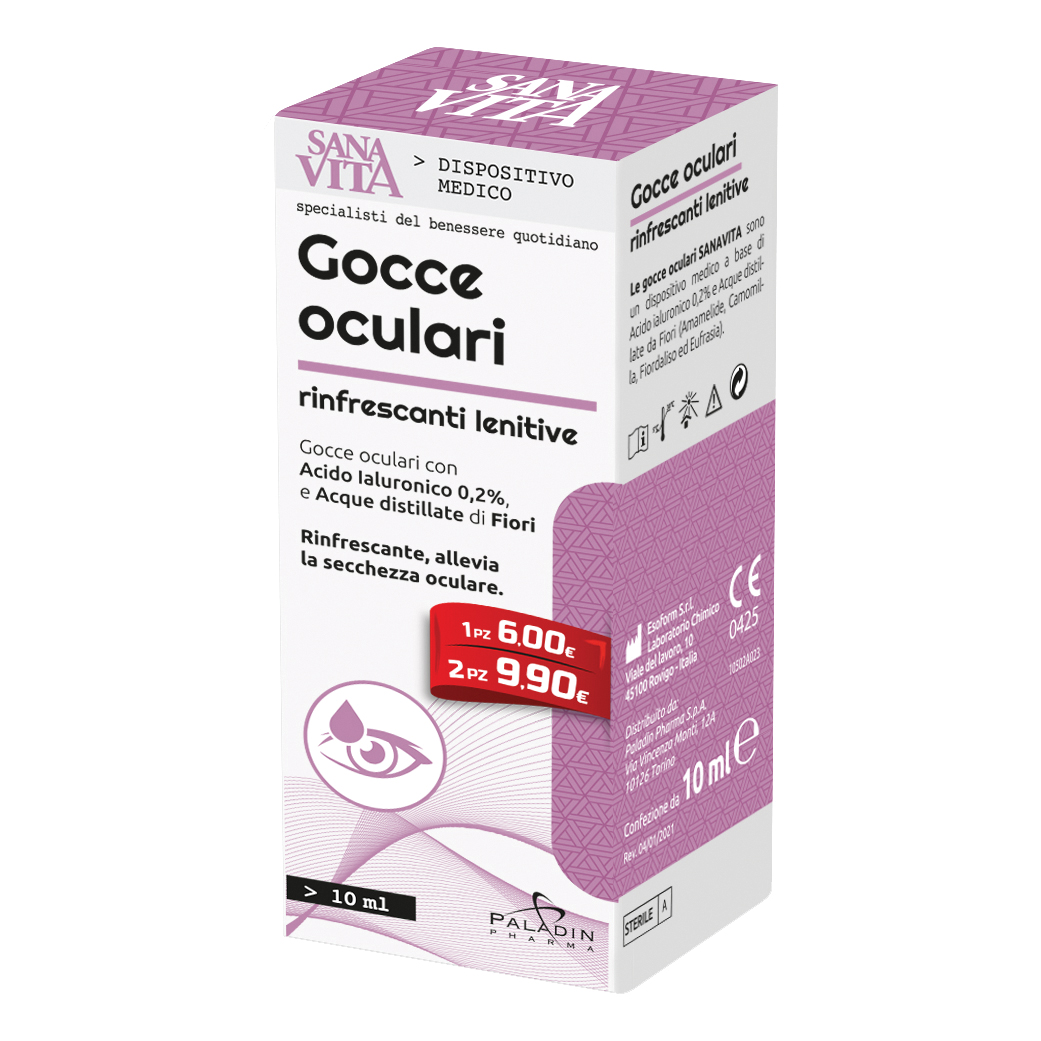 Gocce oculari lenitive rinfrescanti sanavita 10 ml