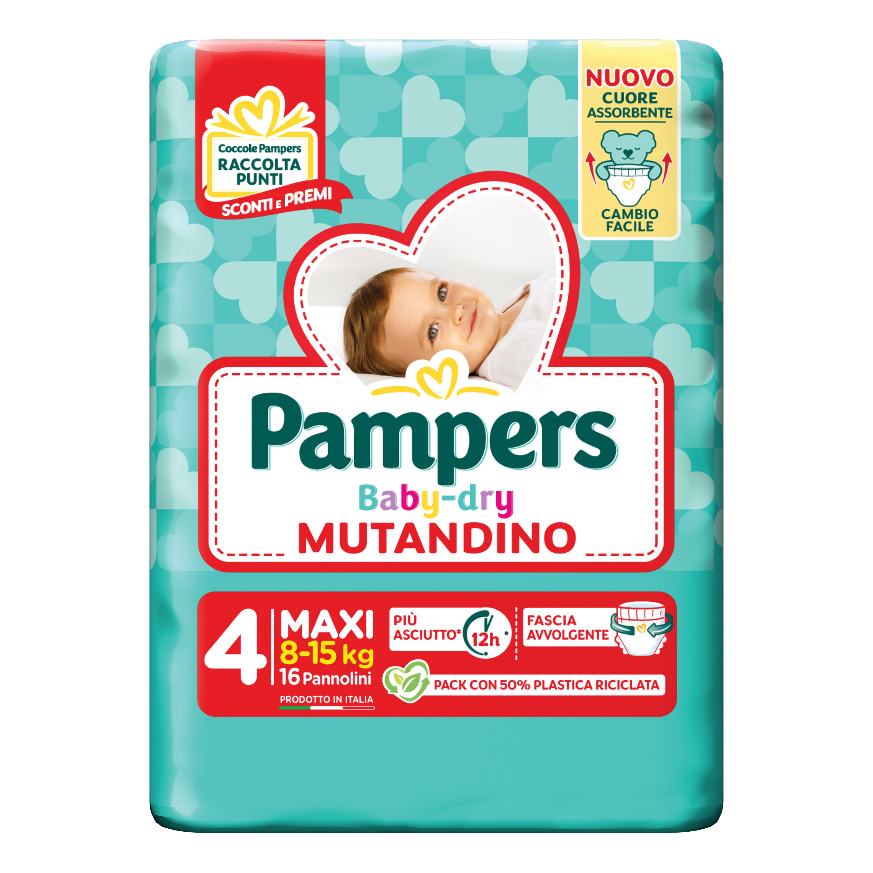 Pampers baby dry pannolino mutandina maxi small pack 16 pezzi