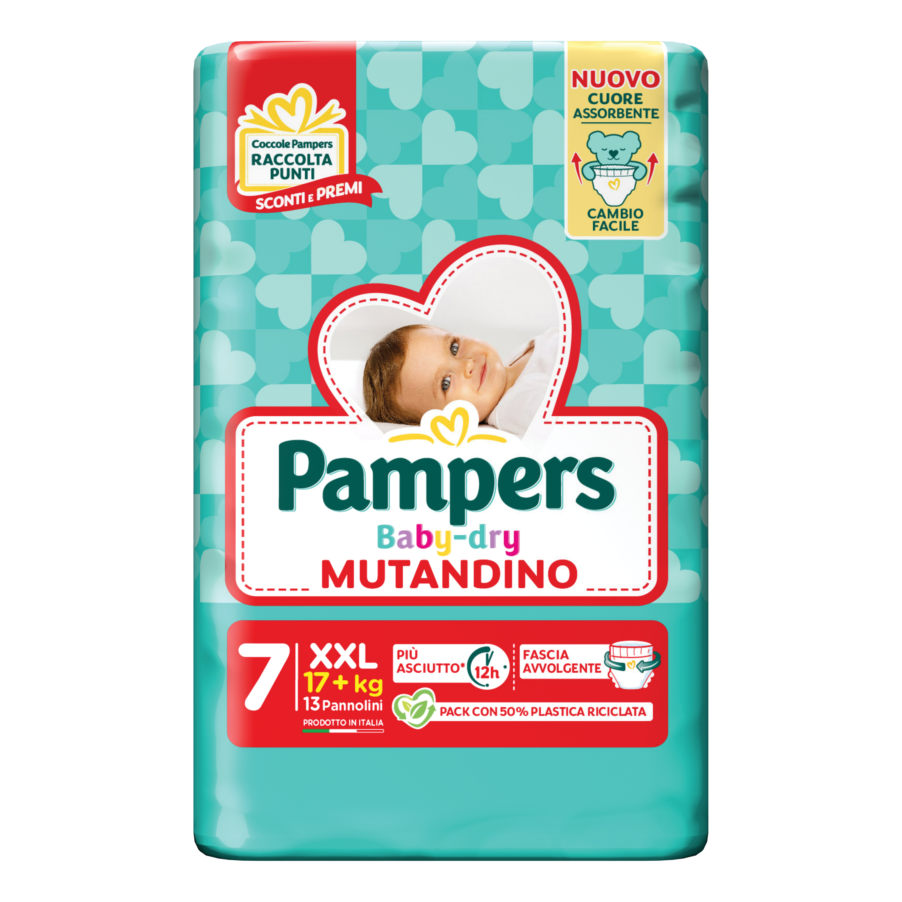 Pampers baby dry pannolino mutandina xxl small pack 13 pezzi