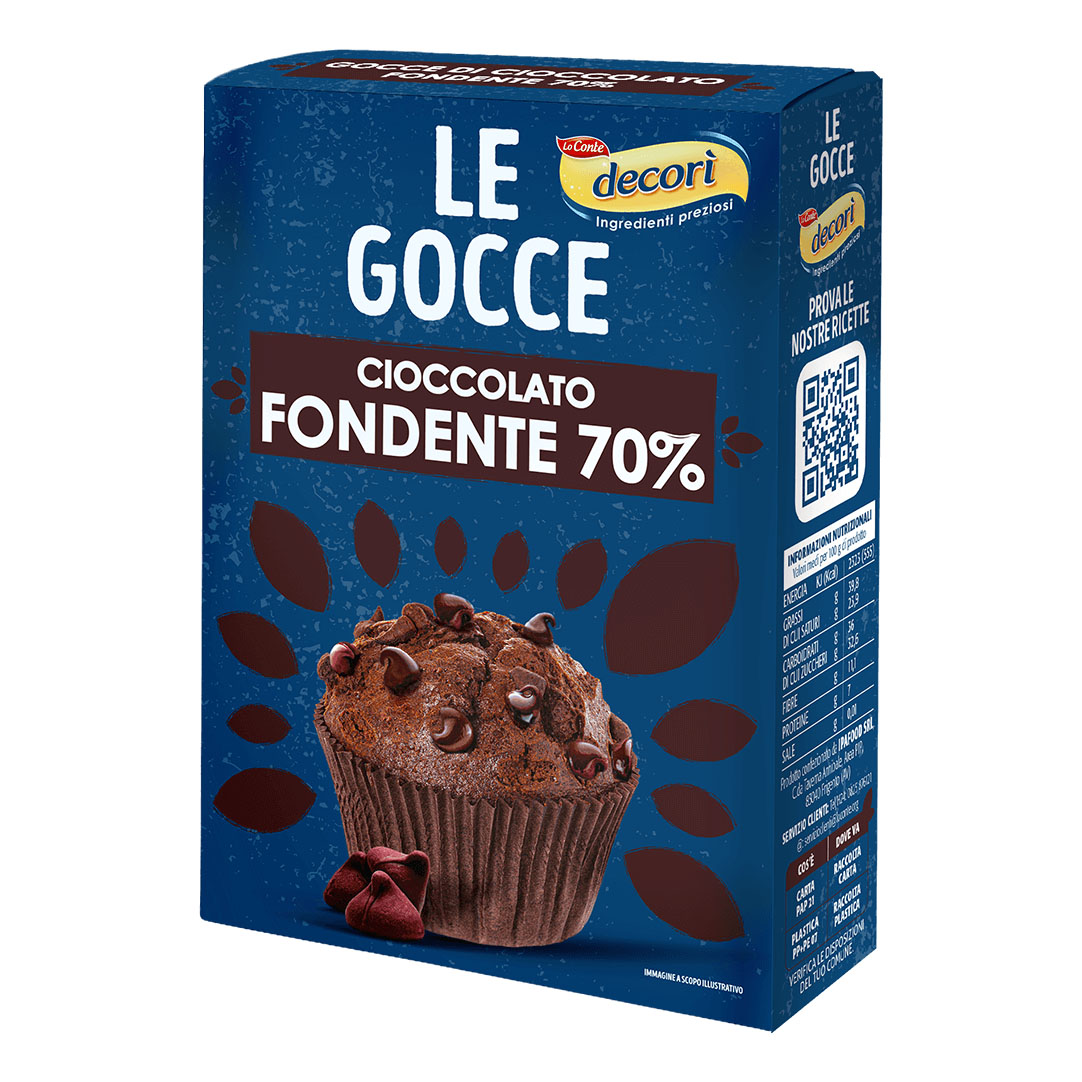 Decori' gocce cioccolato fondente extra 100 g