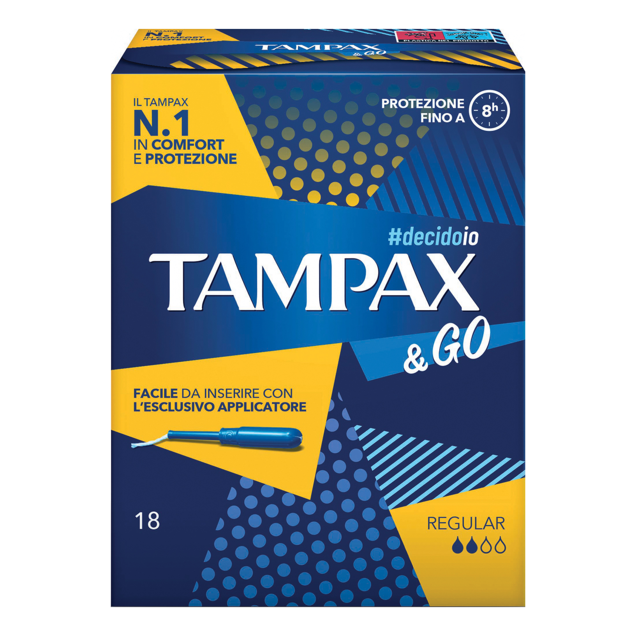 Tampax &amp;go regular 18 pezzi
