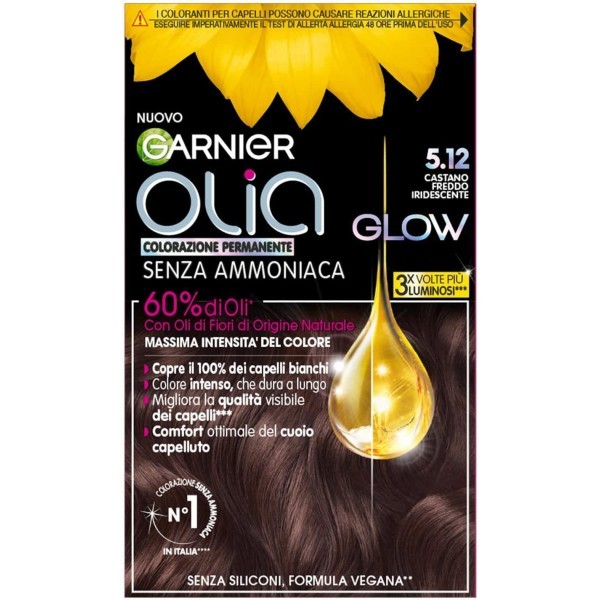 GARNIER - Olia - Tintura per capelli n. 5.12 Castano freddo iridescente
