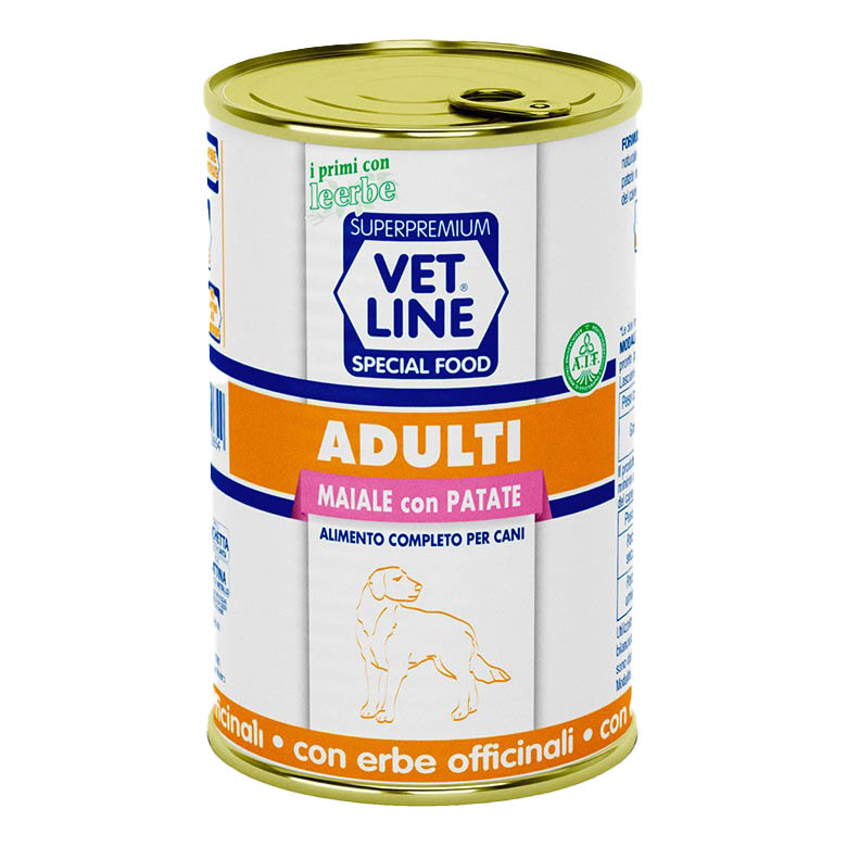 Vet line adulti maiale con patate 400 g
