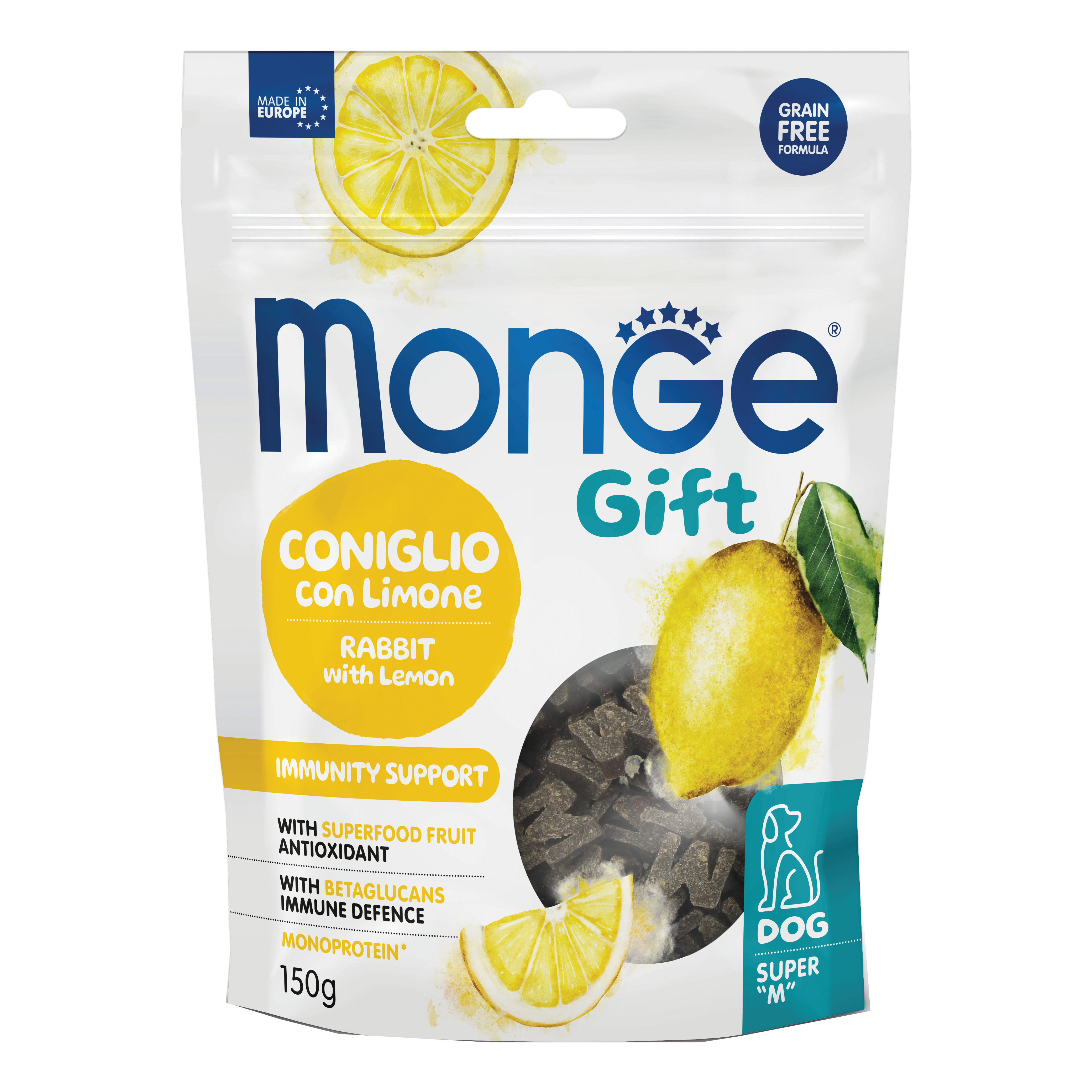 Monge dog super m gift immunity support coniglio con limone 150 g