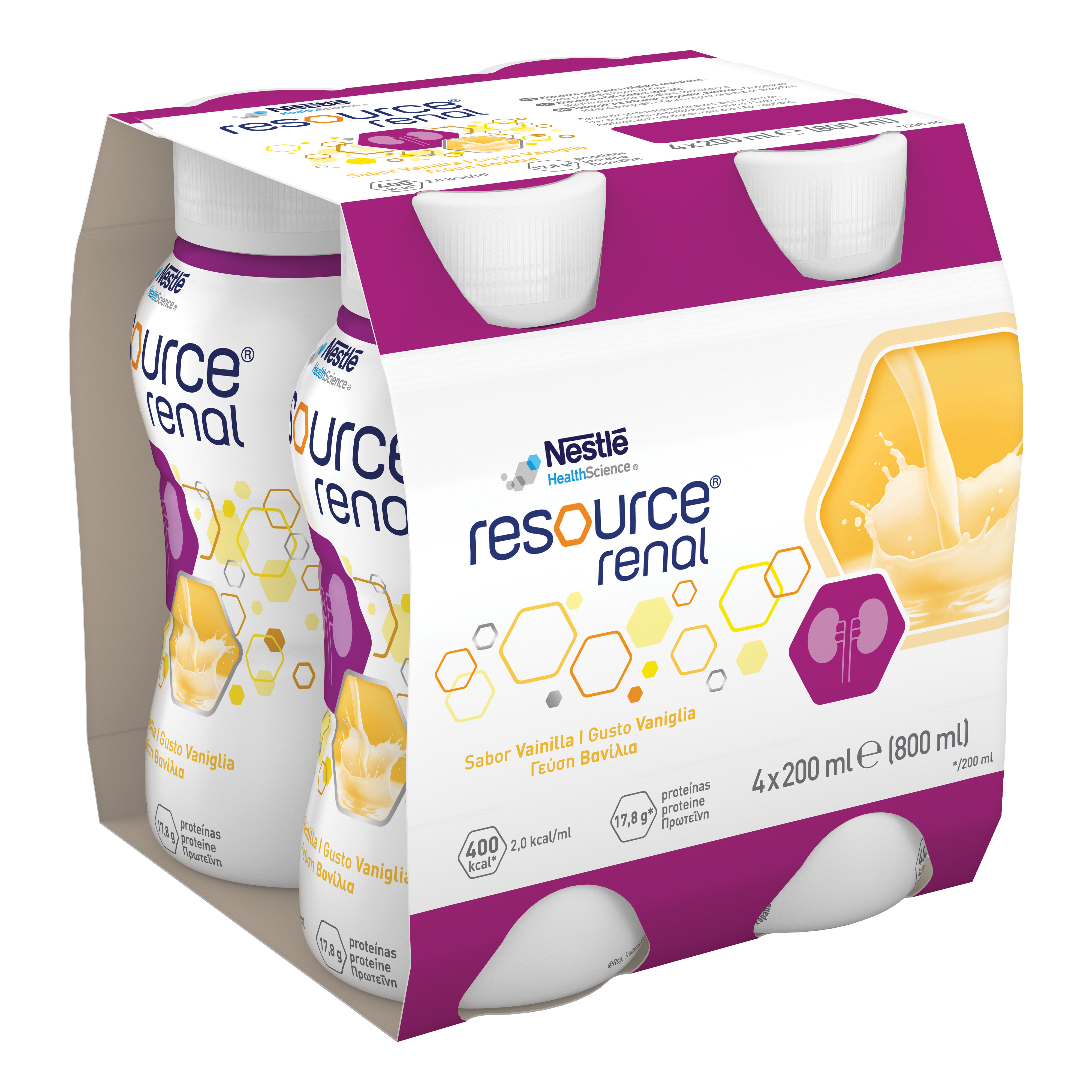 Resource renal vaniglia 4 bottigliette da 200 ml