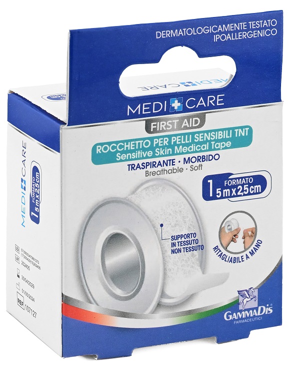 Cerotto in rocchetto medicare tnt bianco 500x2,5 cm