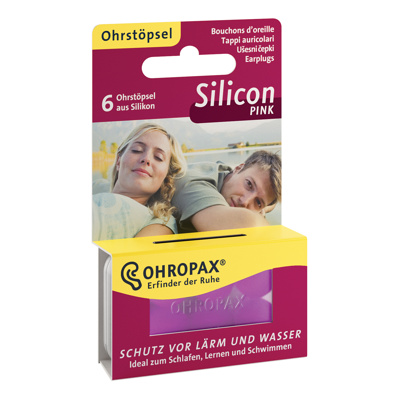 Ohropax silicon pink tappi preauricolari 6 pezzi