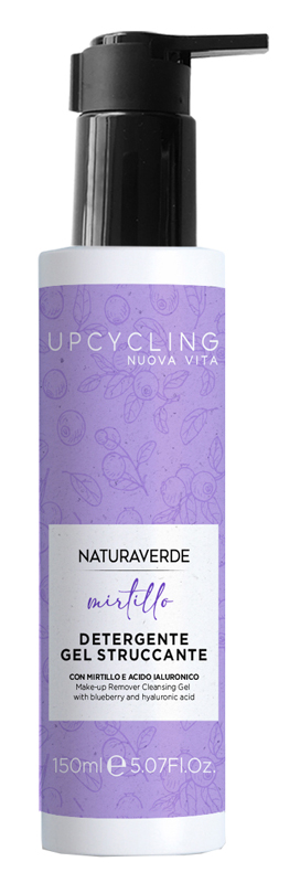 Natura verde upcycling mirtillo gel detergente viso struccante