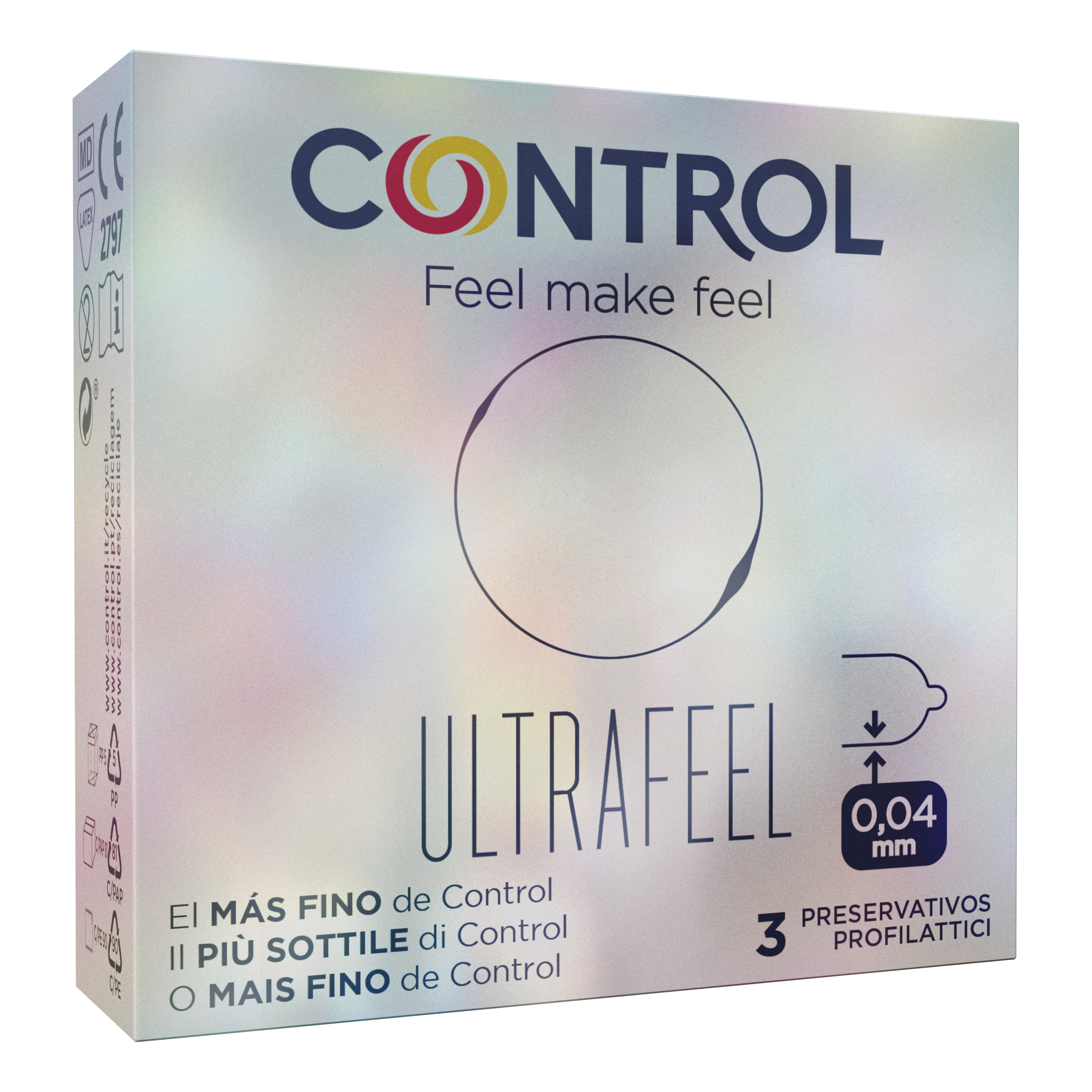 Control Finissimo Ultrafeel 0.04 mm 3 Preservativi