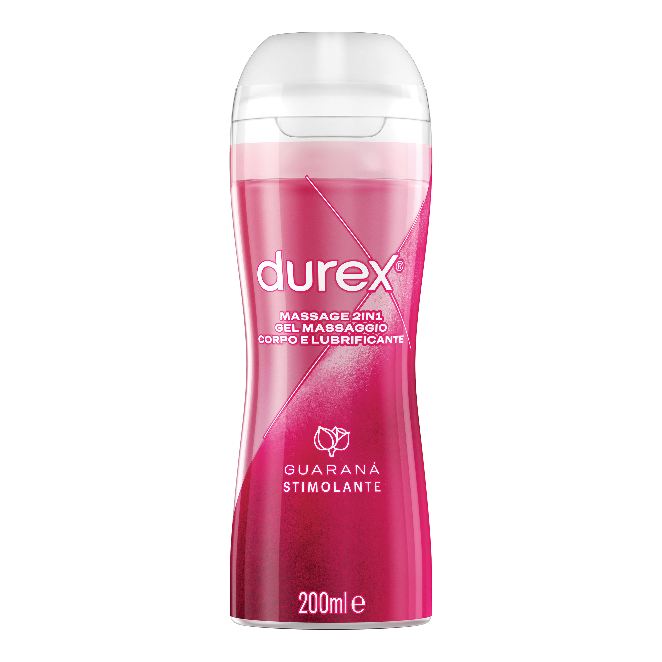 Durex Massage 2in1 Stimulating Gel Massaggio Corpo e Lubrificante con Guaranà 200 ml