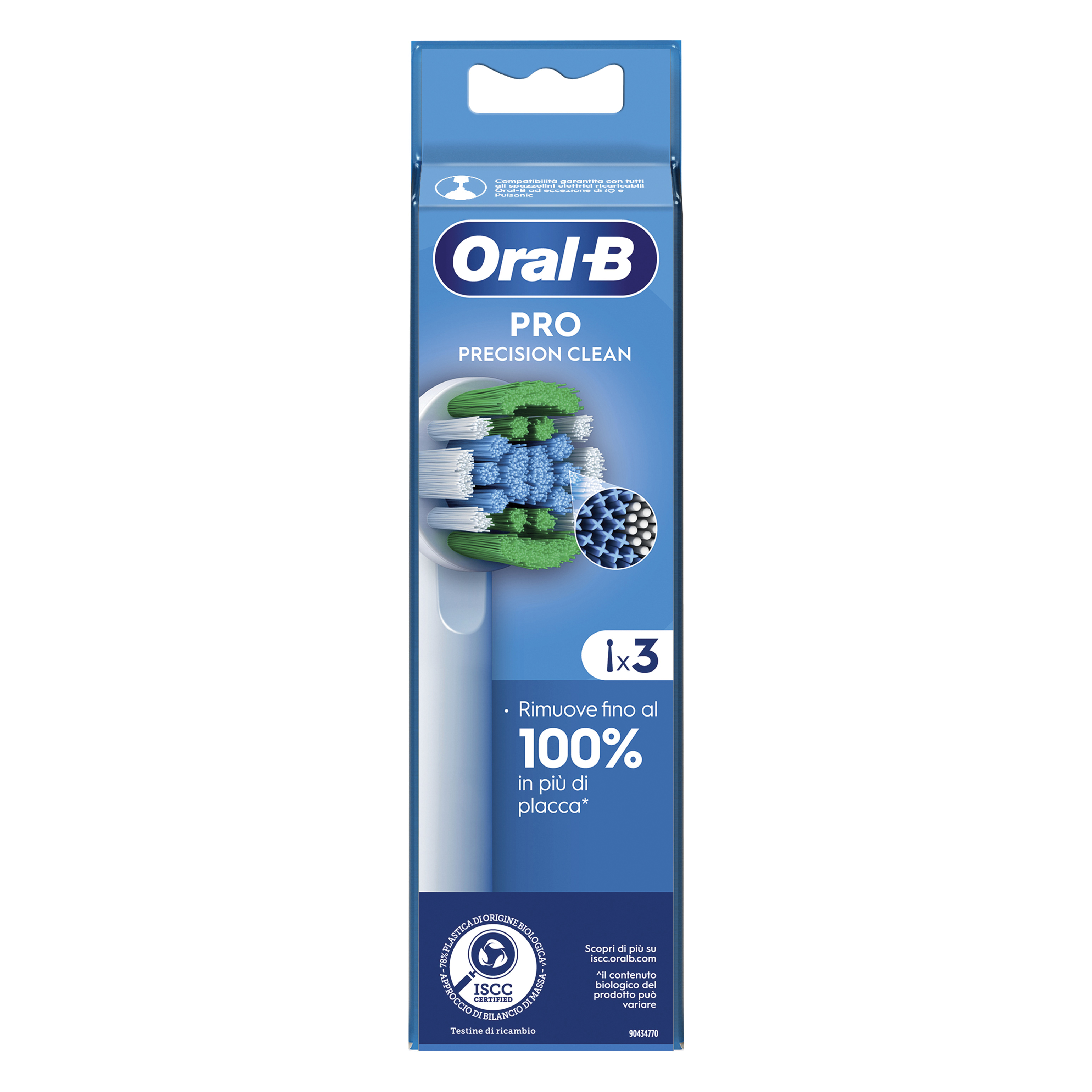 Oral-B Testine Di Ricambio Pro Precision Clean 3 Pezzi