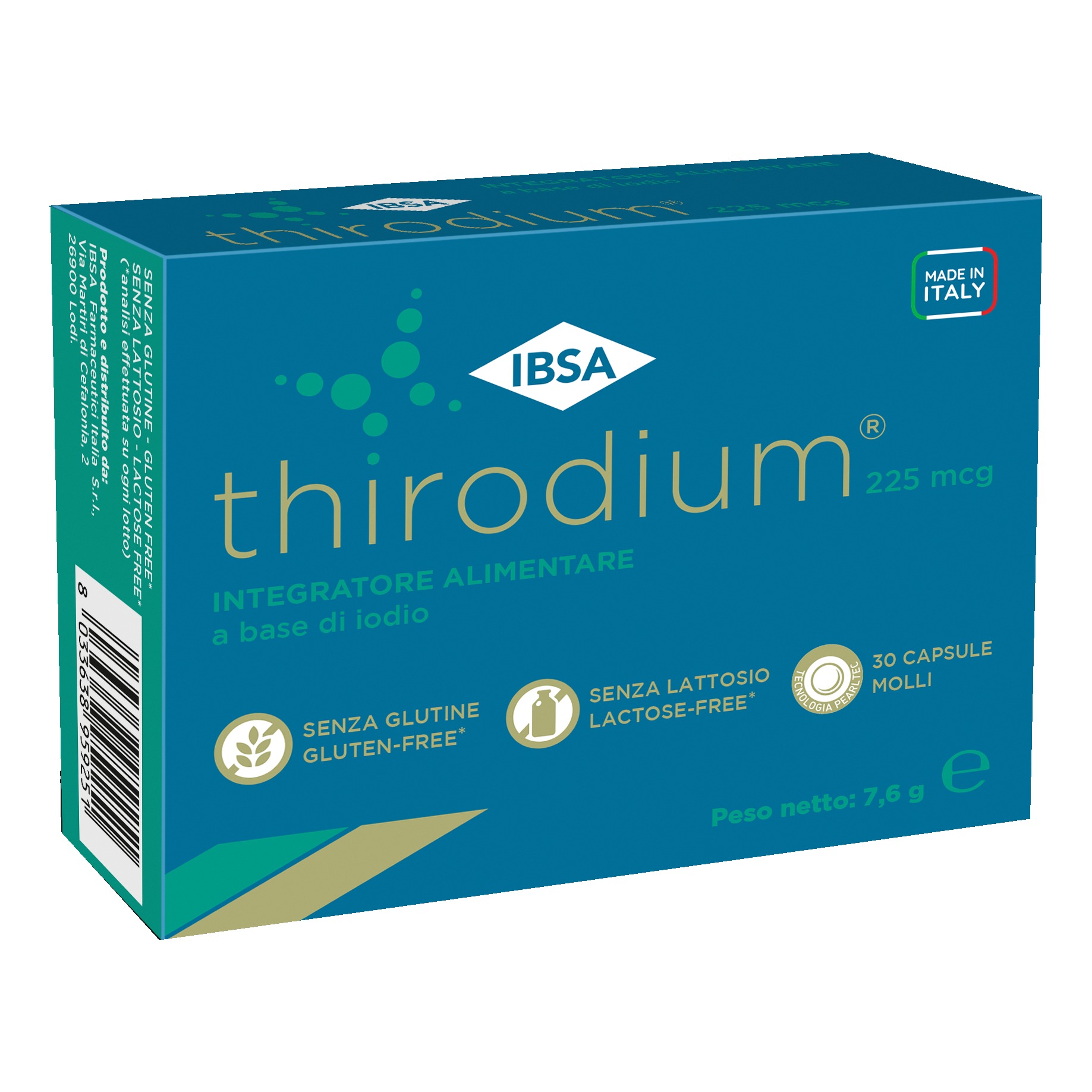 Thirodium 225mcg 30 capsule molli