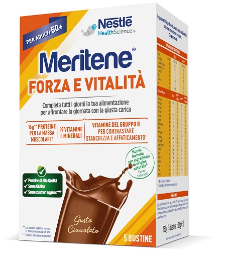 Meritene forza e vitalita 039 cioccolato 5 bustine da 30 g