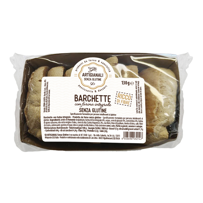Gli artigianali barchette farina integrale 130 g