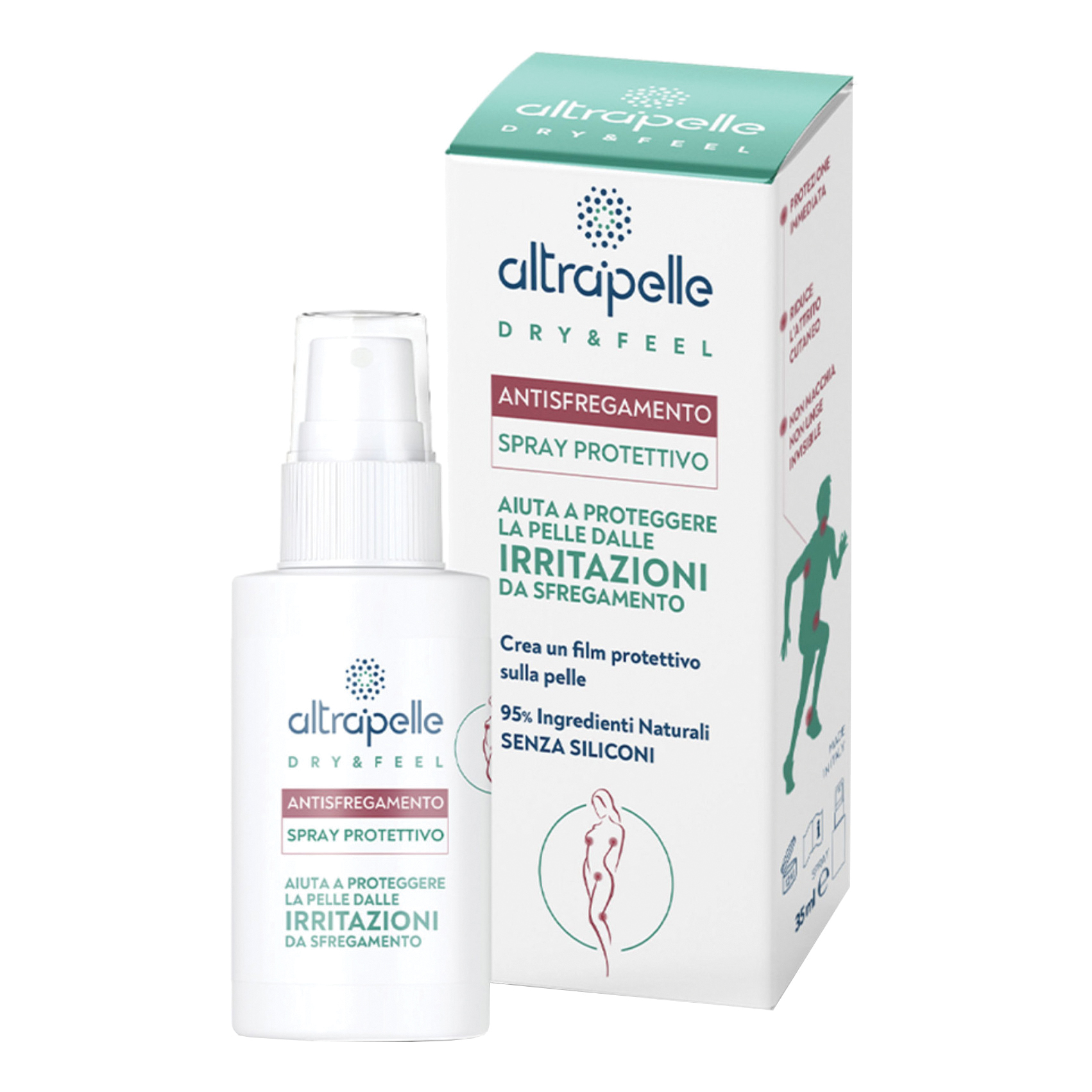 Altrapelle dry&amp;feel antisfregamento spray protettivo 35 ml