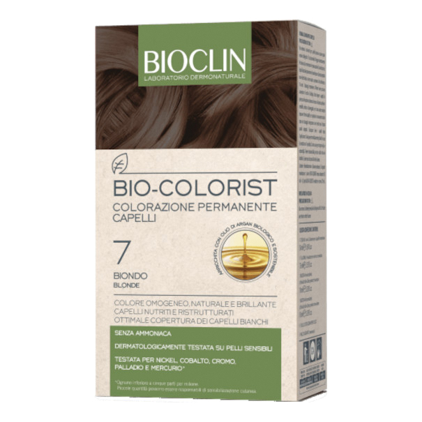 Bioclin bio colorist 7 biondo kit composto da bio-colorist crema colorante cap 7 50ml+bio-colorist rilevatore crema 75ml+ biocolor protect maschera 10