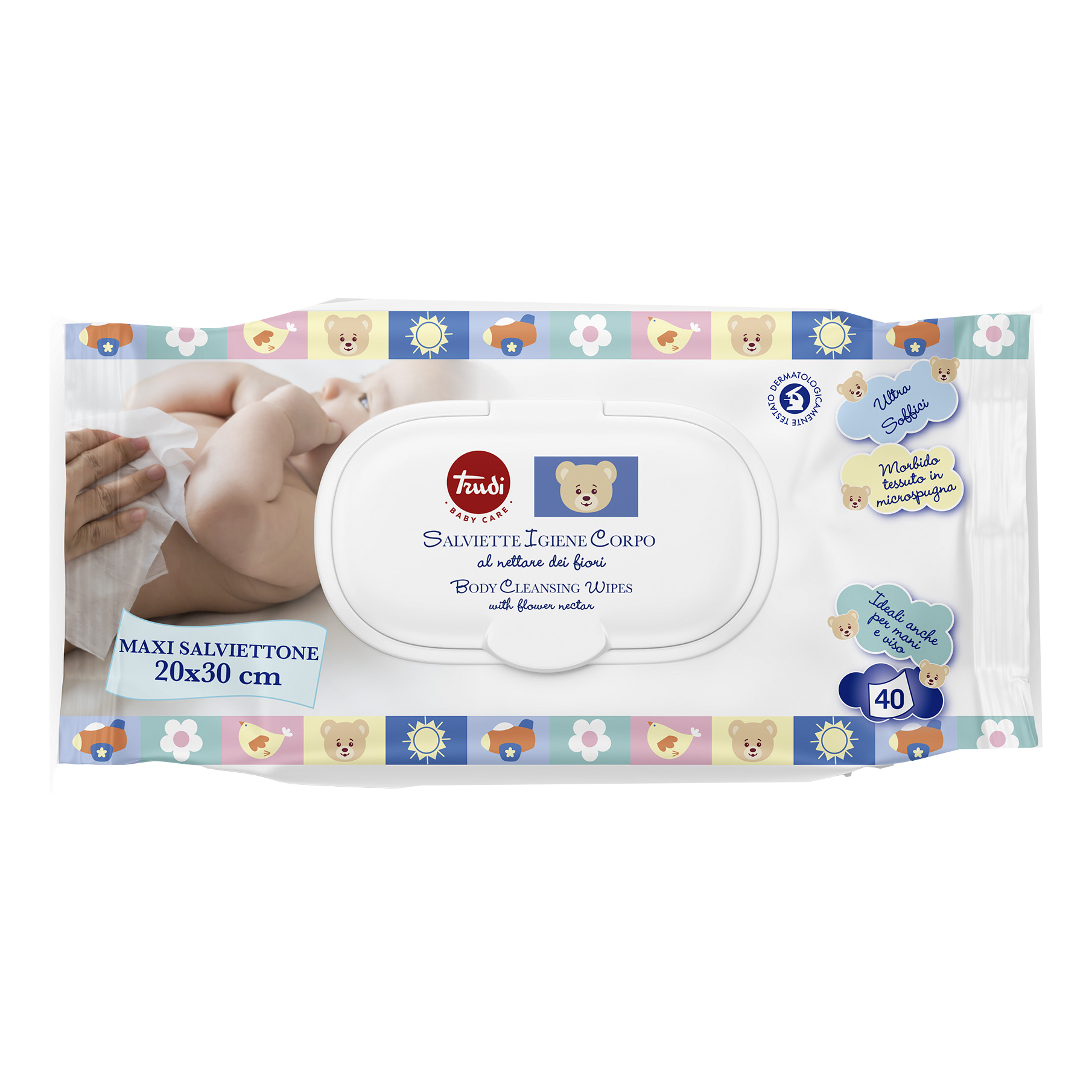 Trudi baby care salviettine igiene corpo 40 pezzi