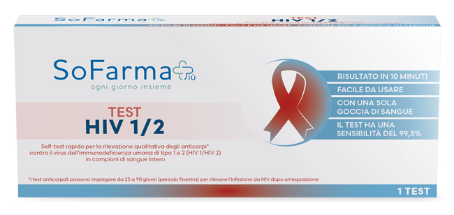 Sofarmapiu' test autodiagnostico hiv 1/2