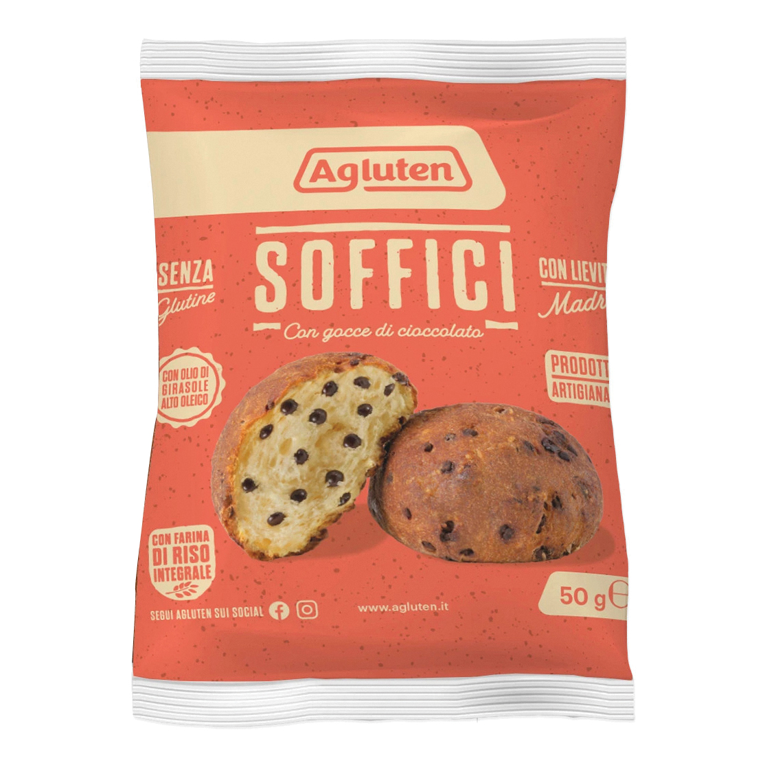 Agluten soffici gocce di cioccolato 50 g