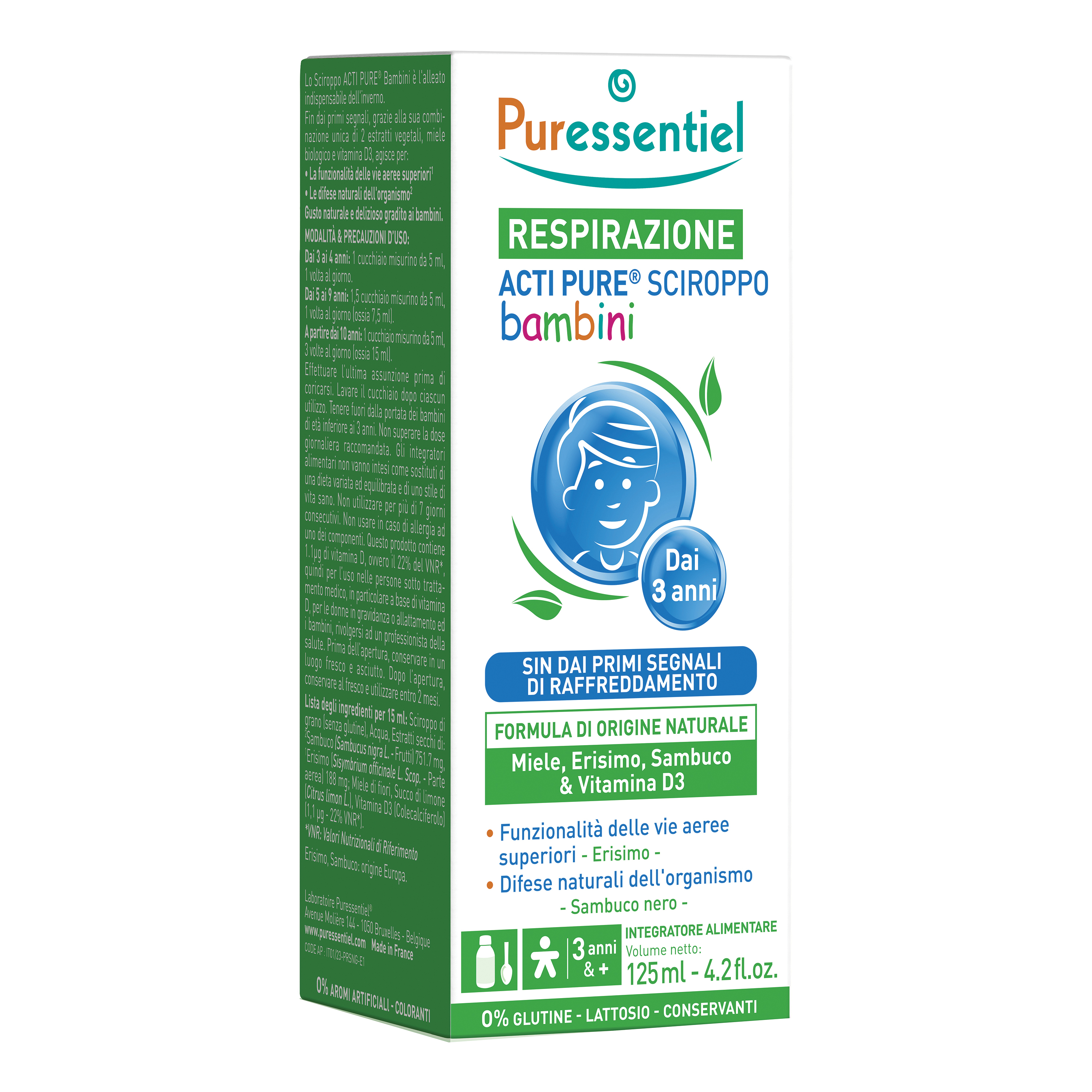 Puressentiel respirazione acti pure sciroppo bambini 125 ml