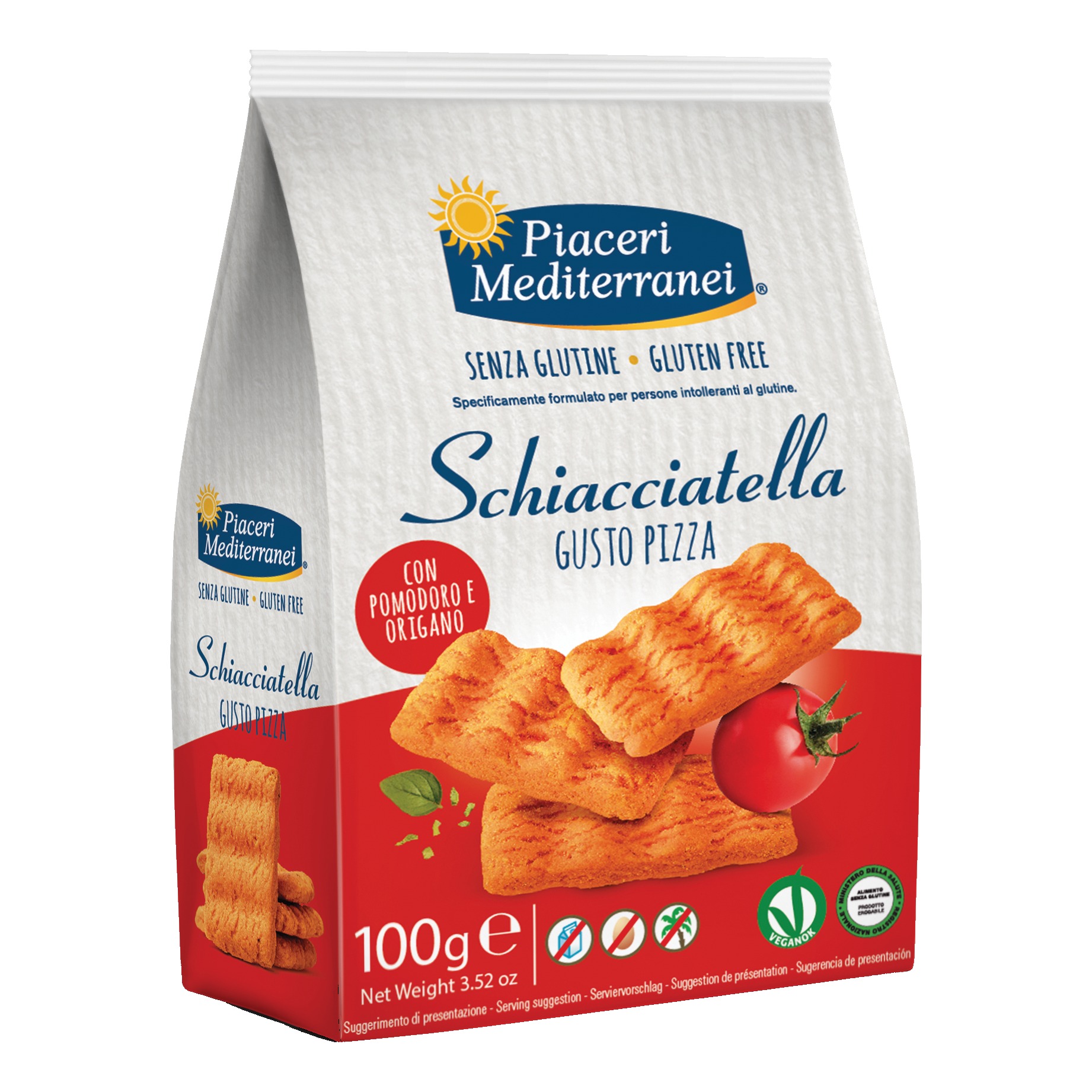 Piaceri mediterranei schiacciatella pizza 100 g