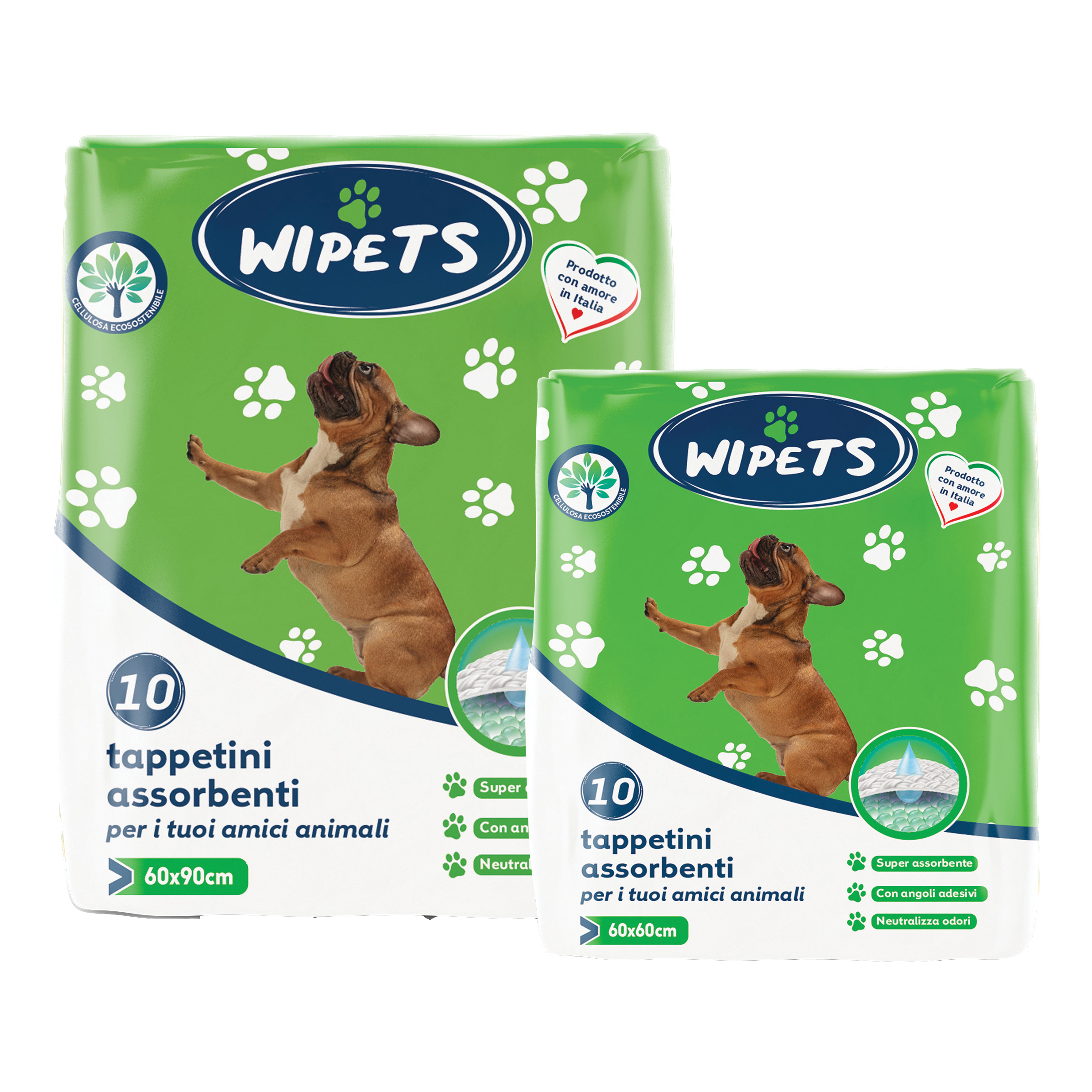 Wipets tappetino assorbente animali 60x60cm