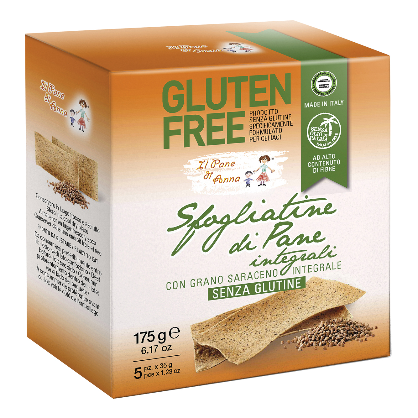 Pane Anna Il Pane Di Anna Sfogliatine Pane Integrale Senza Glutine 315 G